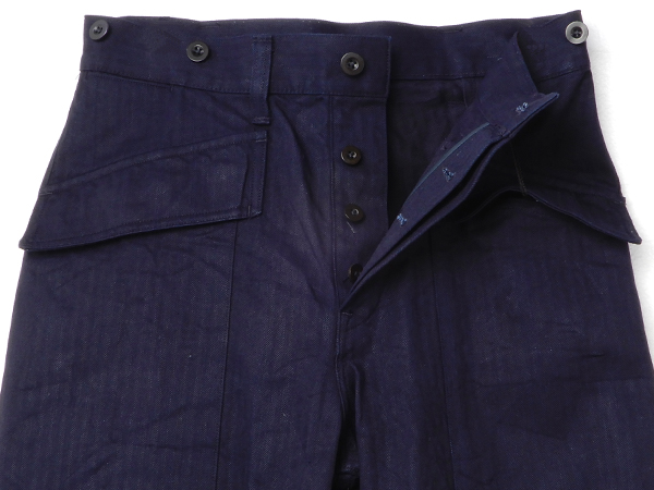 40'S NAVY DECK PANT - HERRINGBONE / 40's ネイビーデッキパンツ - ヘリンボーン [2021春夏]