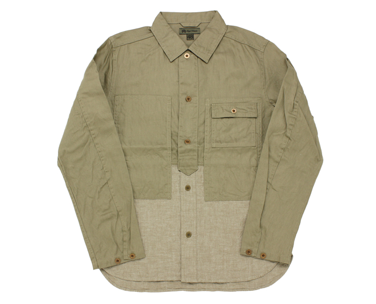 UTILITY MIX SHIRT 6oz - COTTON/LINEN DENIM 　ユーティリティミックスシャツ6oz -  コットン/リネンデニム[2018春夏]