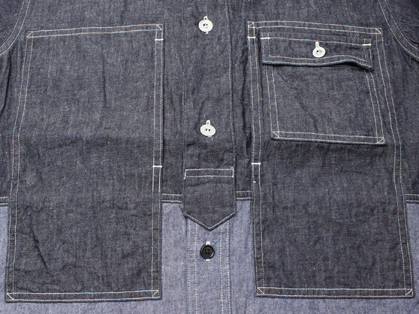 UTILITY MIX SHIRT 6oz - COTTON/LINEN DENIM ユーティリティミックス 
