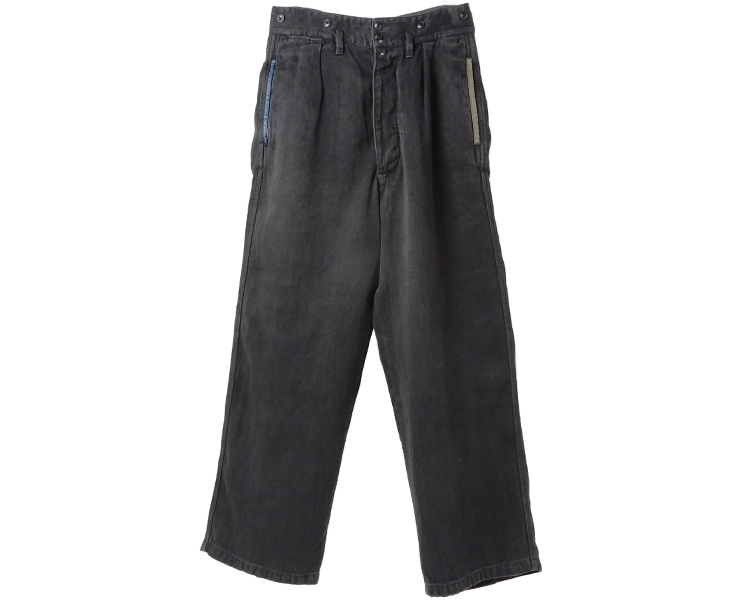 ナイジェルケーボン(NIGEL CABOURN)のワークパンツリペアフィニッシュ ヘンプデニム
